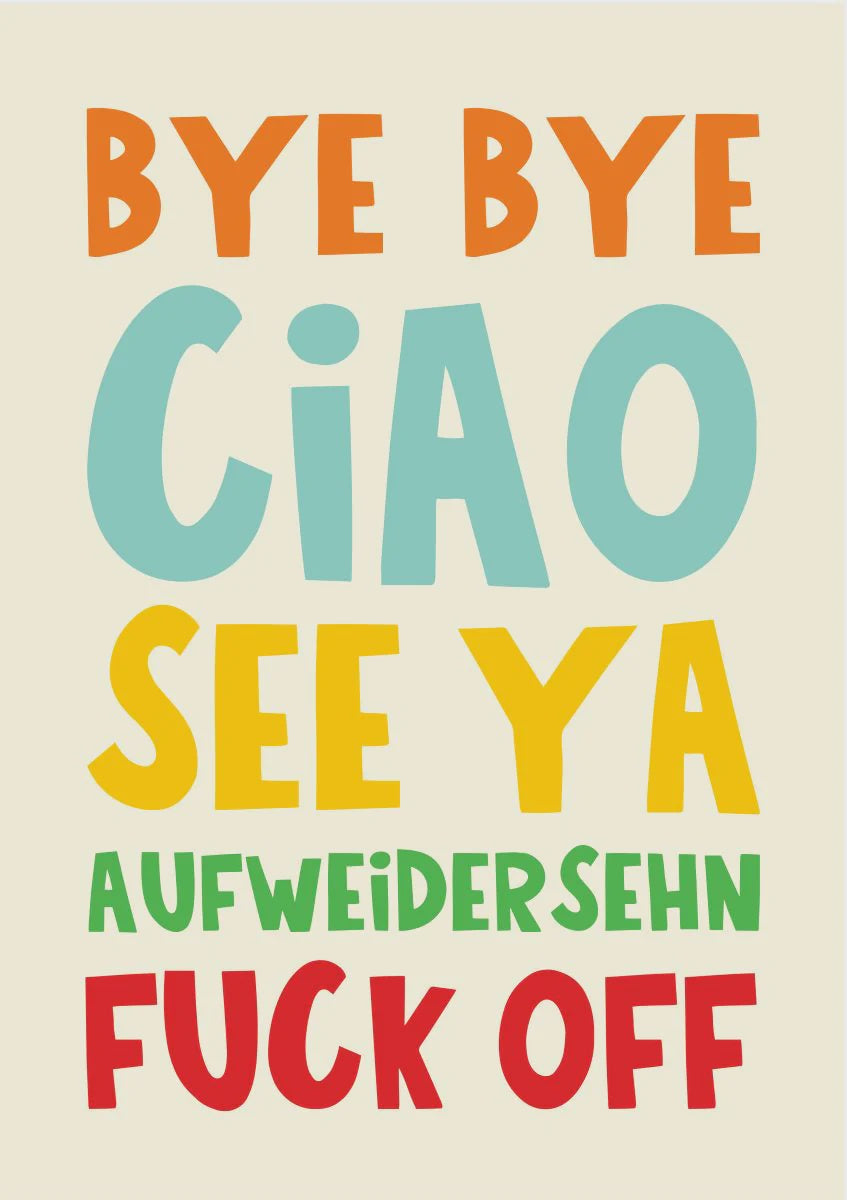 Bye Bye Ciao Card - Roma Gift & Gourmet