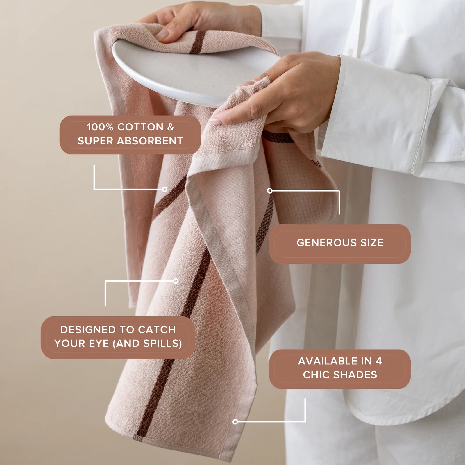 Between The Lines Tea Towel II - Roma Gift & Gourmet