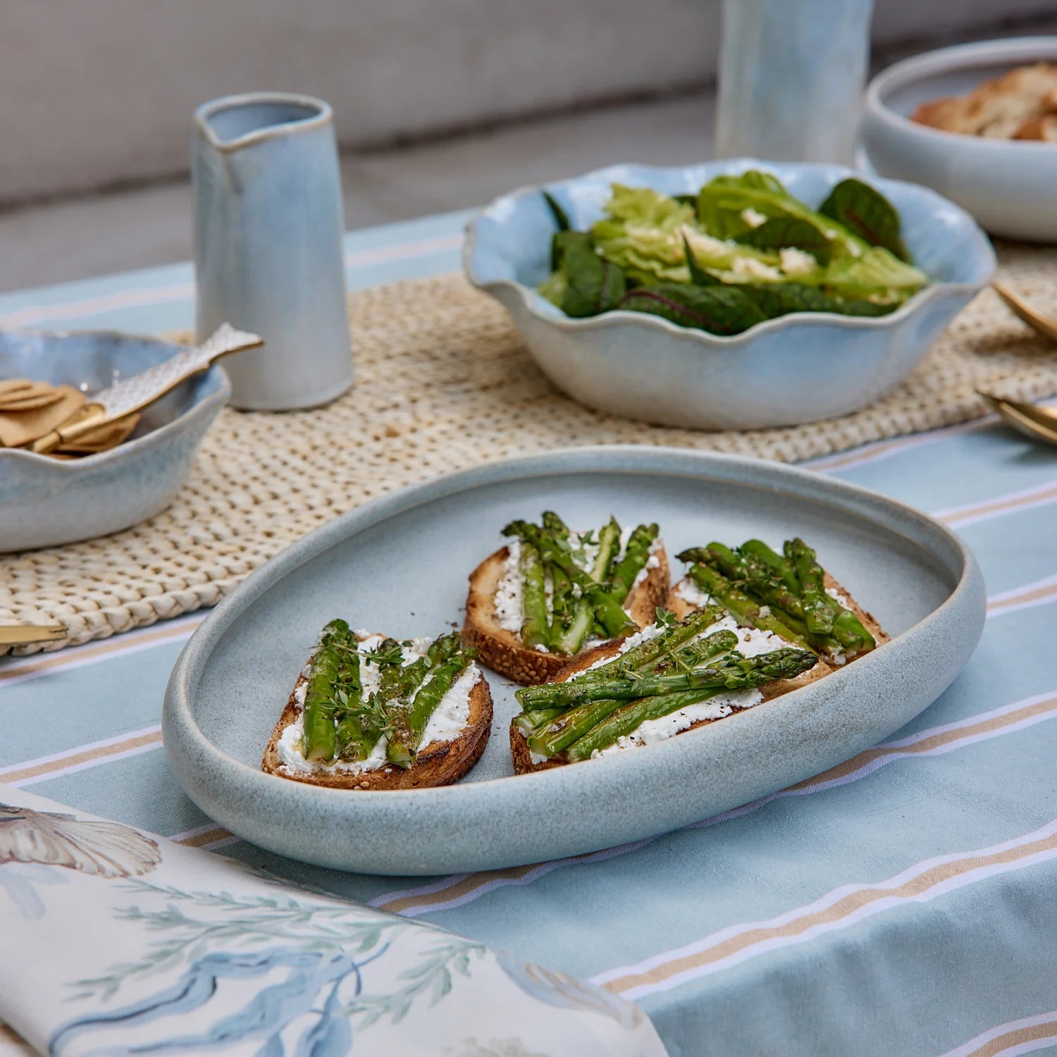 Oslo Matte Soft Blue Platter - Roma Gift & Gourmet