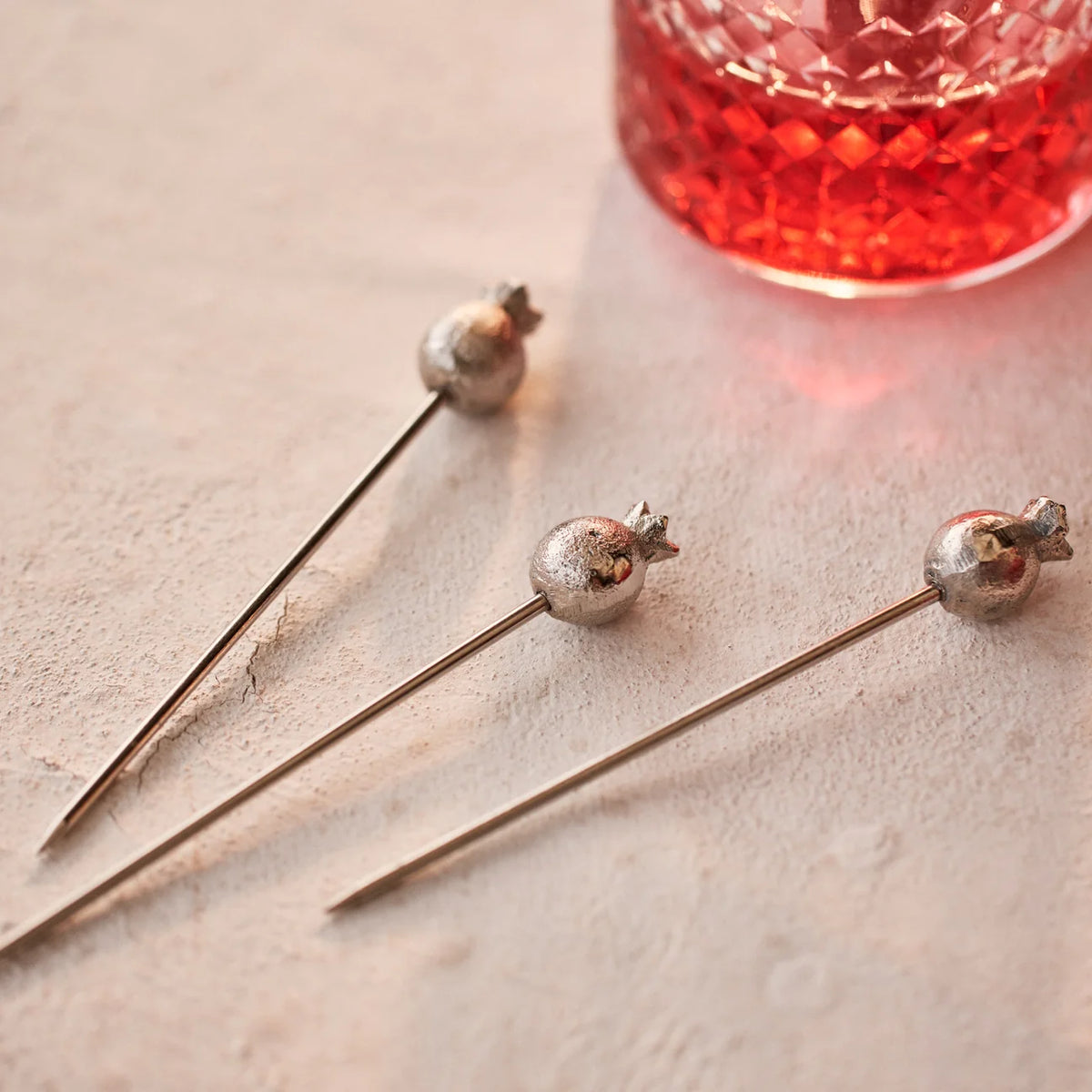 Pomegranate Cocktail Pick Set 6
