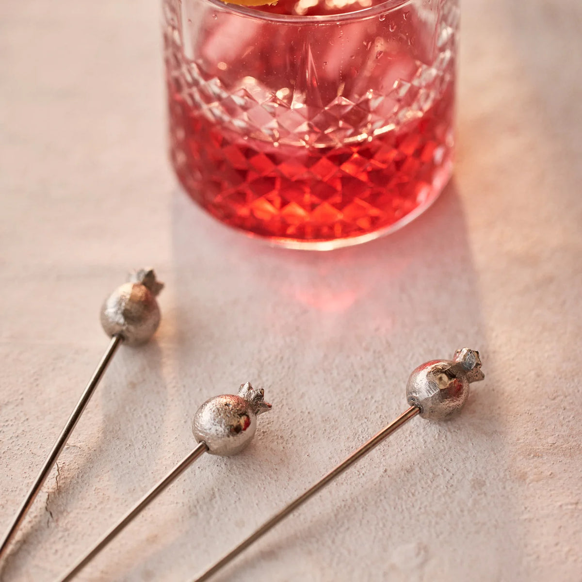 Pomegranate Cocktail Pick Set 6