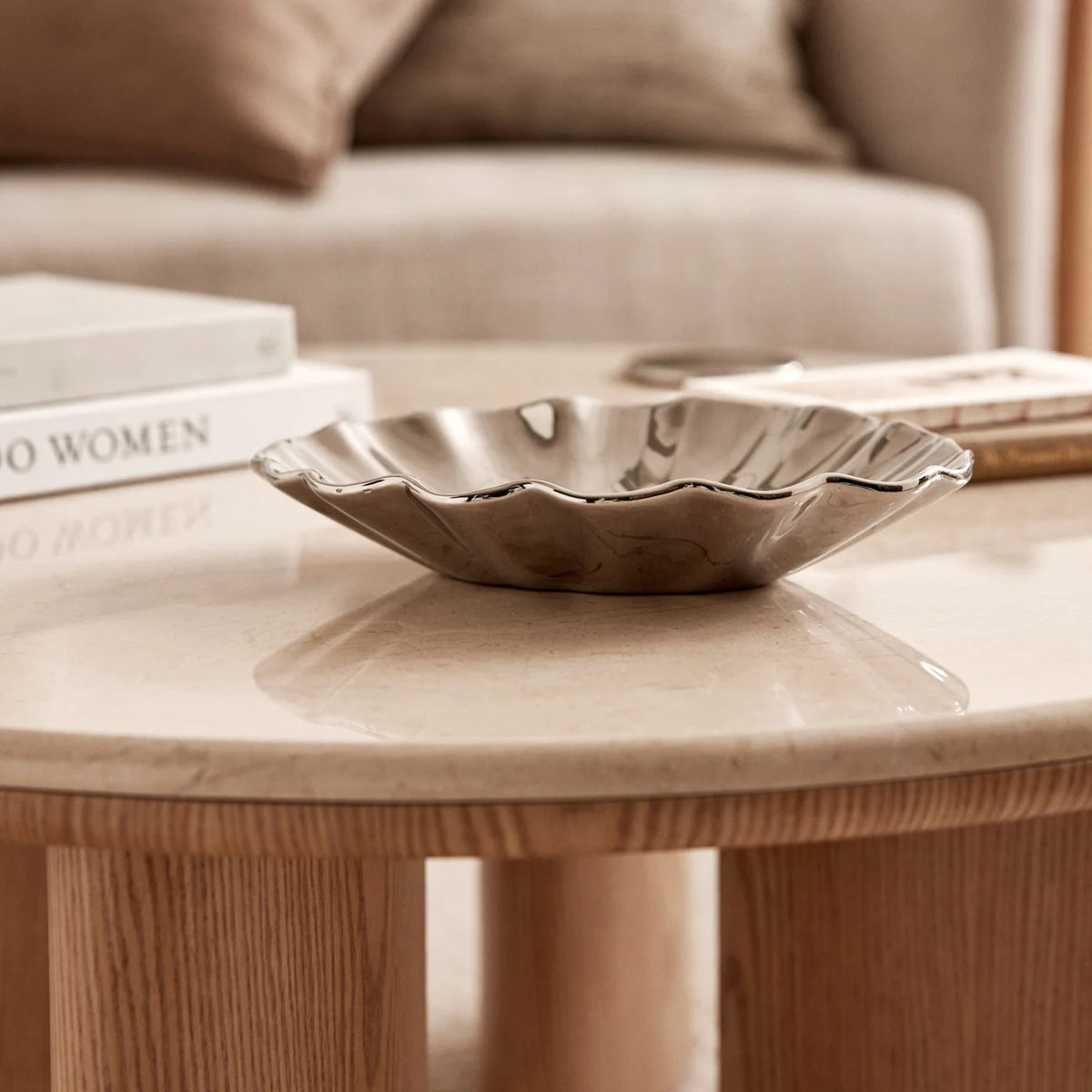 Chrome Wavy Bowl