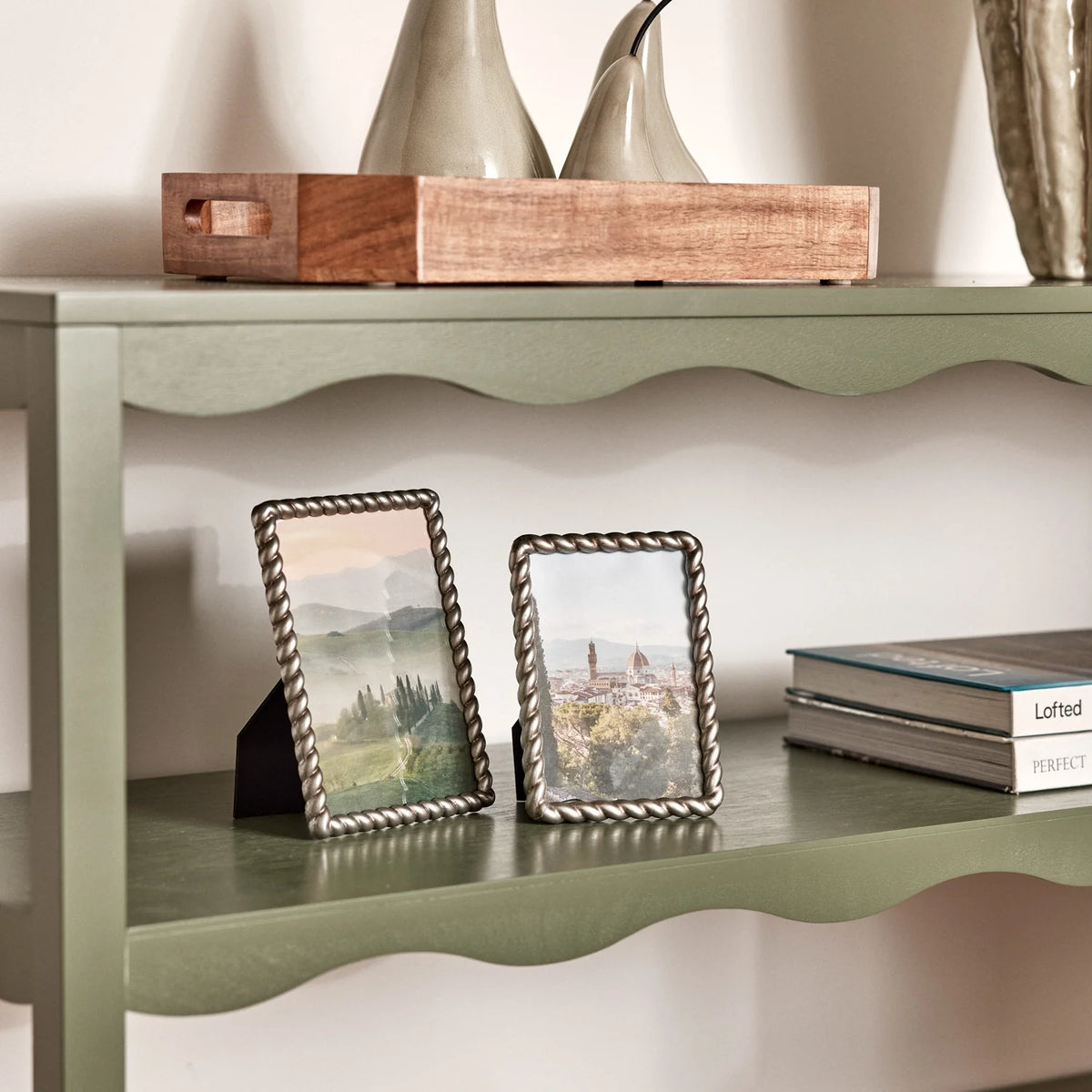 Antique Silver Rope Photo Frame