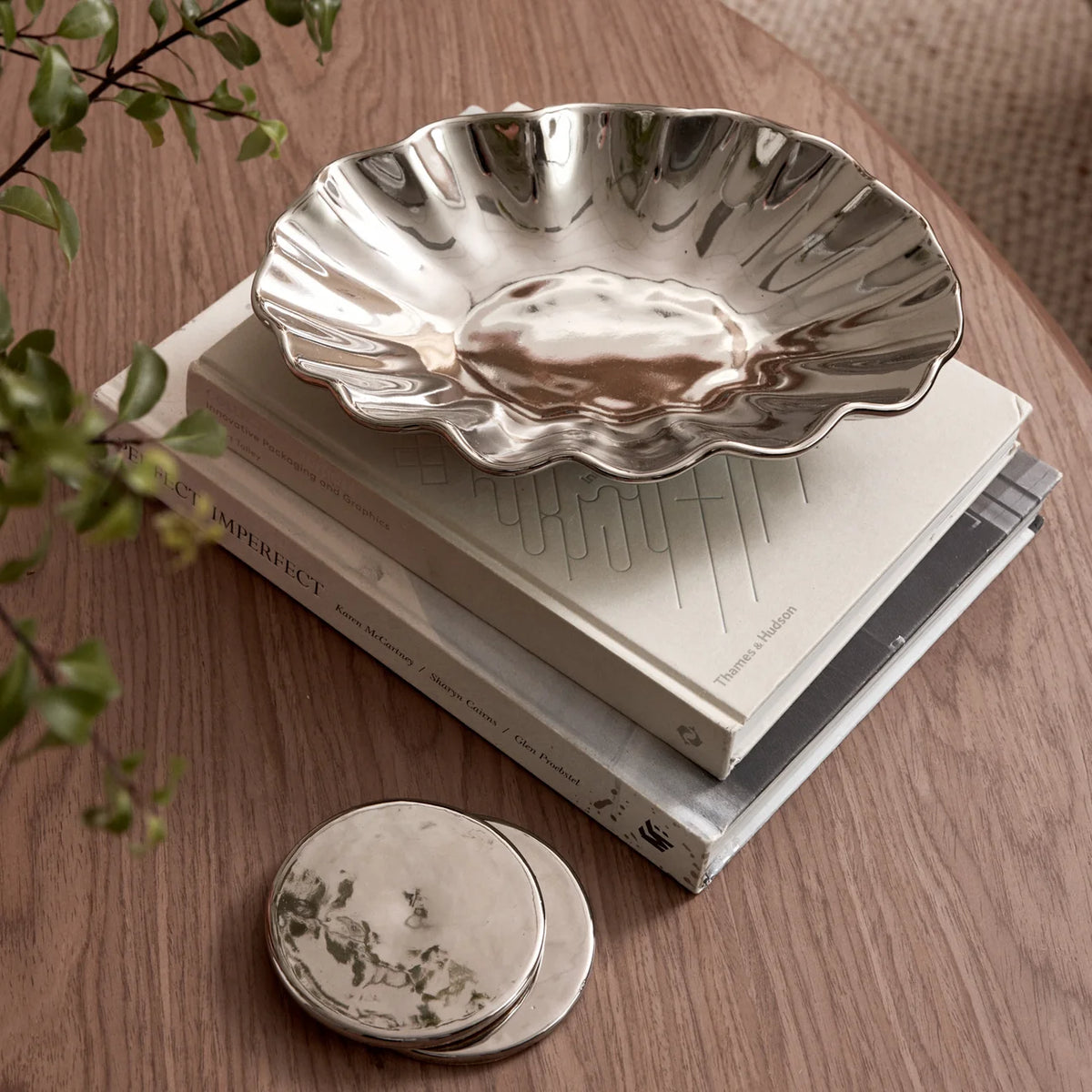 Chrome Wavy Bowl
