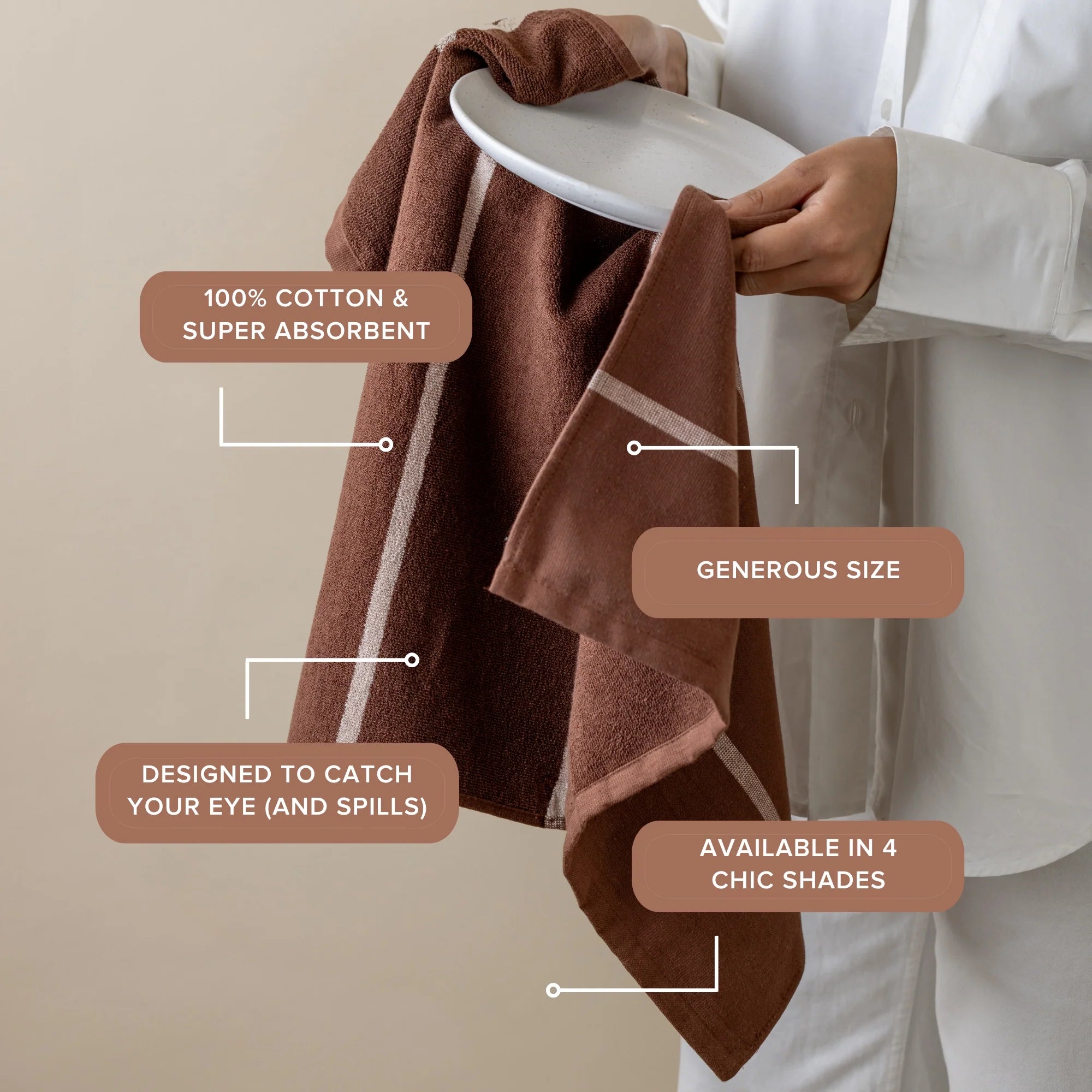 Between The Lines Tea Towel II - Roma Gift & Gourmet
