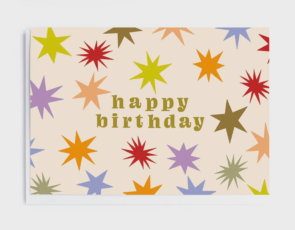 Happy Birthday Stars Card - Roma Gift & Gourmet