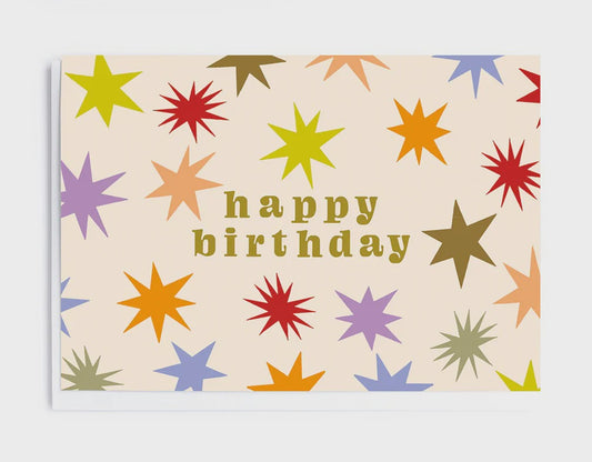 Happy Birthday Stars Card - Roma Gift & Gourmet