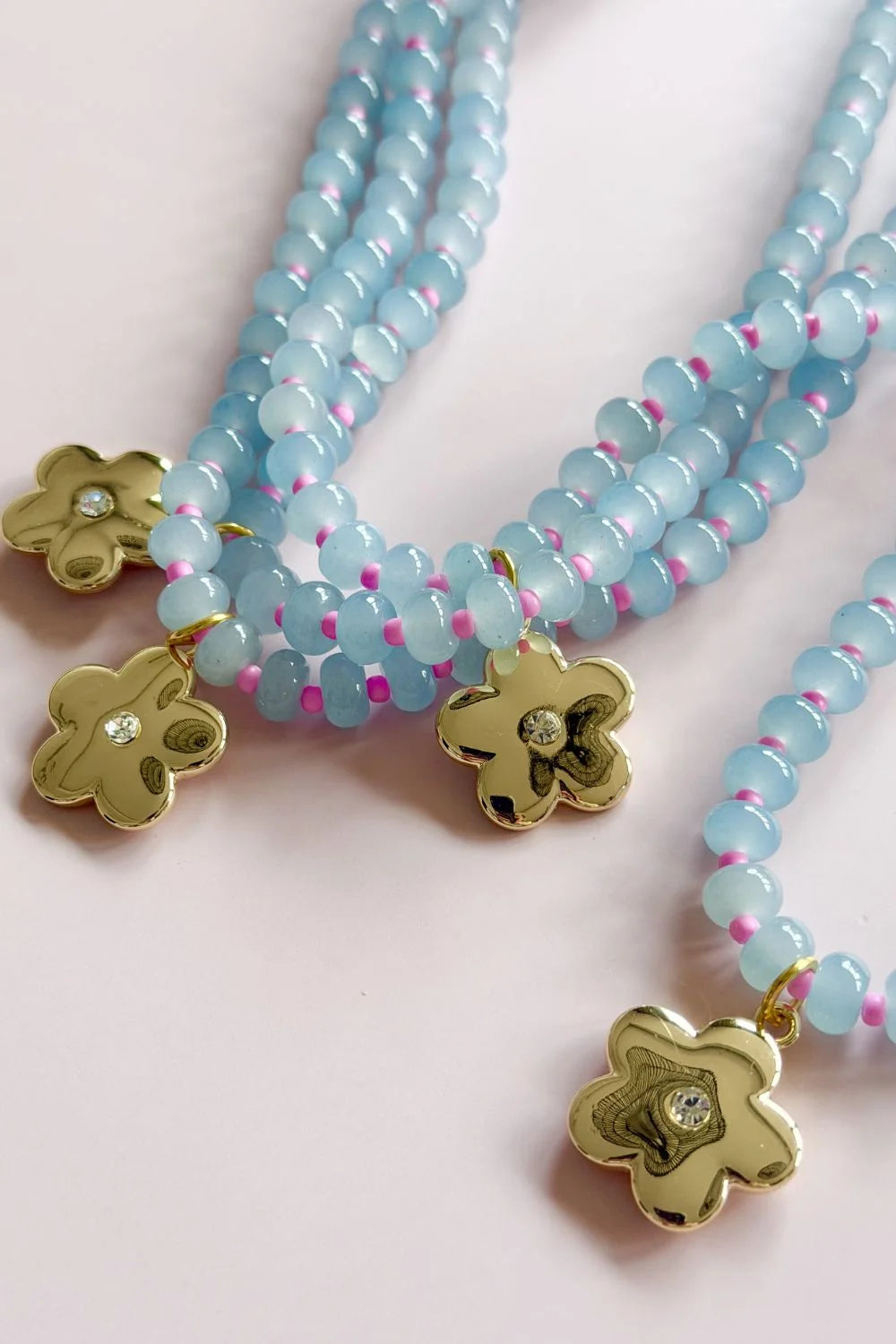 Pale grey Gem Necklace