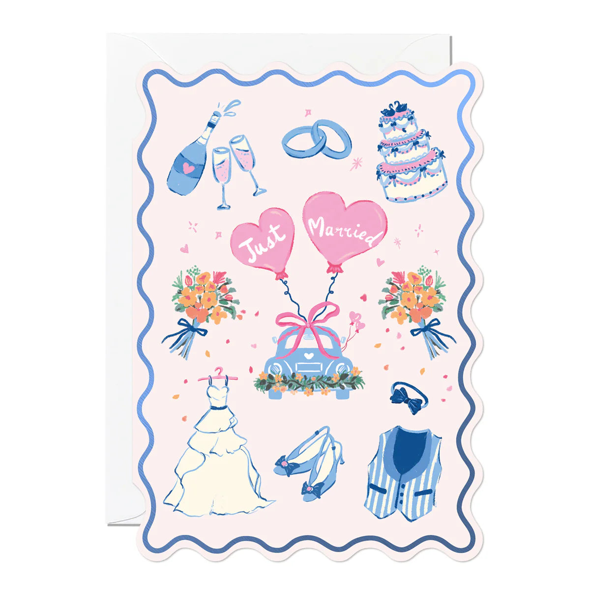 Just Married Icons Card