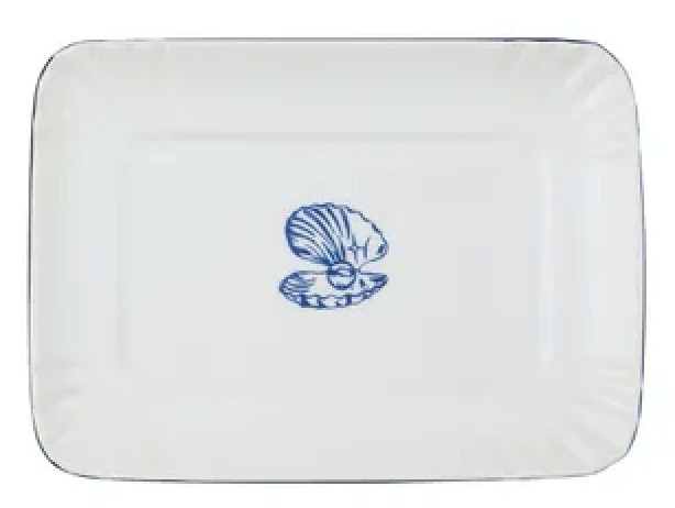 Ahoy Cer Trinket Plate 13.5x19cm - Roma Gift & Gourmet