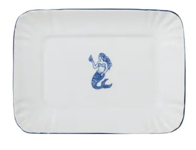 Ahoy Cer Trinket Plate 13.5x19cm - Roma Gift & Gourmet