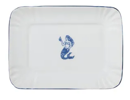 Ahoy Cer Trinket Plate 13.5x19cm - Roma Gift & Gourmet