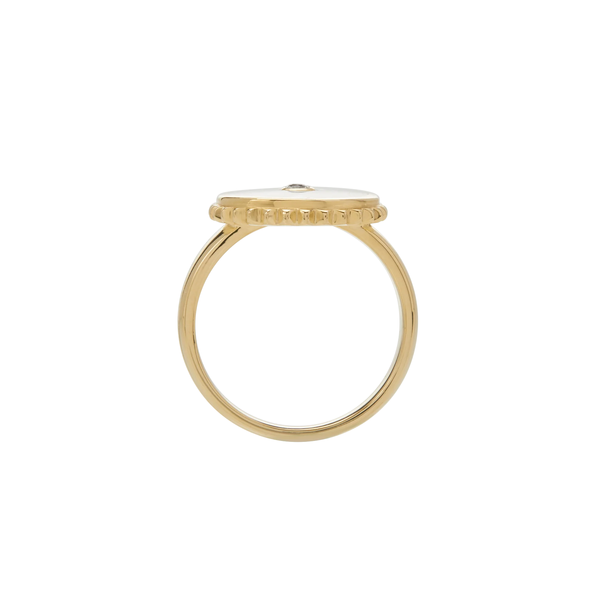 Halcyon Shield Ring 18KT  Yellow Gold Plate - Roma Gift & Gourmet