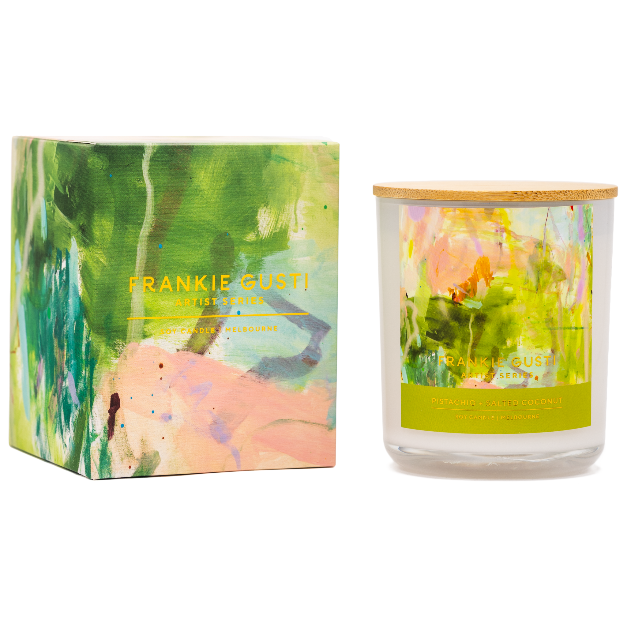 Artist Series Candle - Pistachio + Salted Coconut - Roma Gift & Gourmet