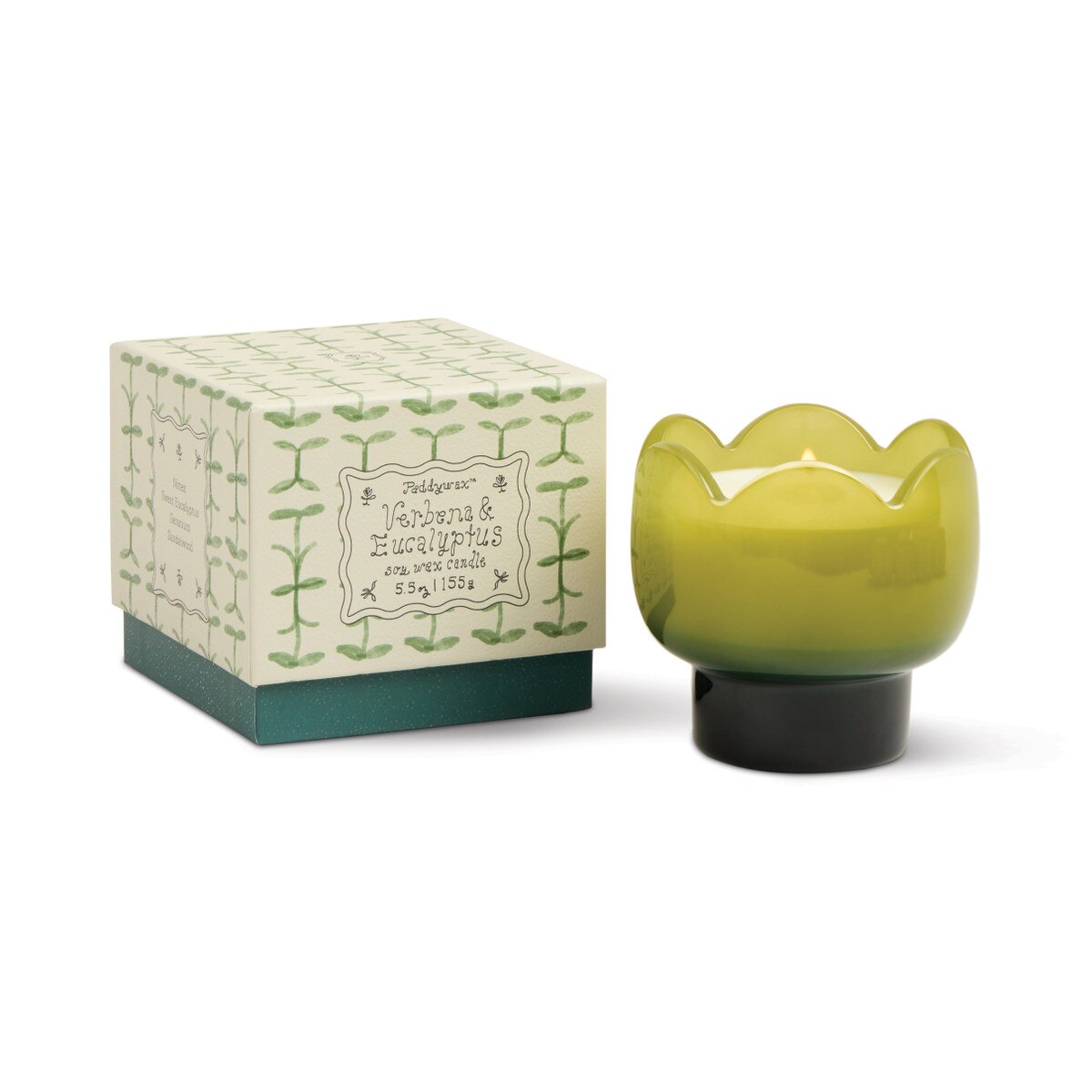 Tulip 5.5oz Milky Glass Candle