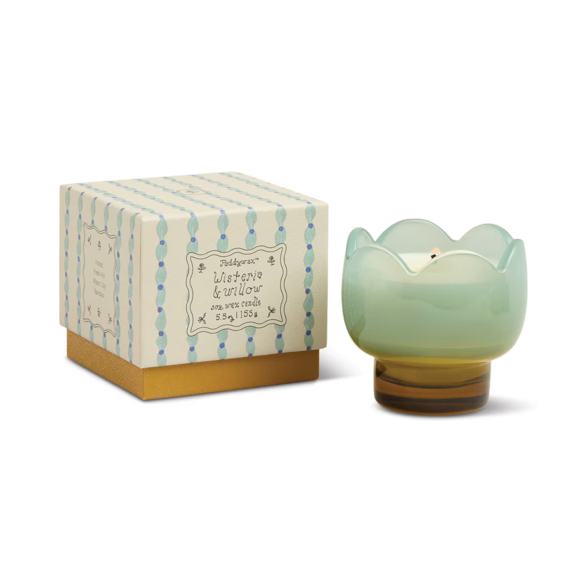 Tulip 5.5oz Milky Glass Candle