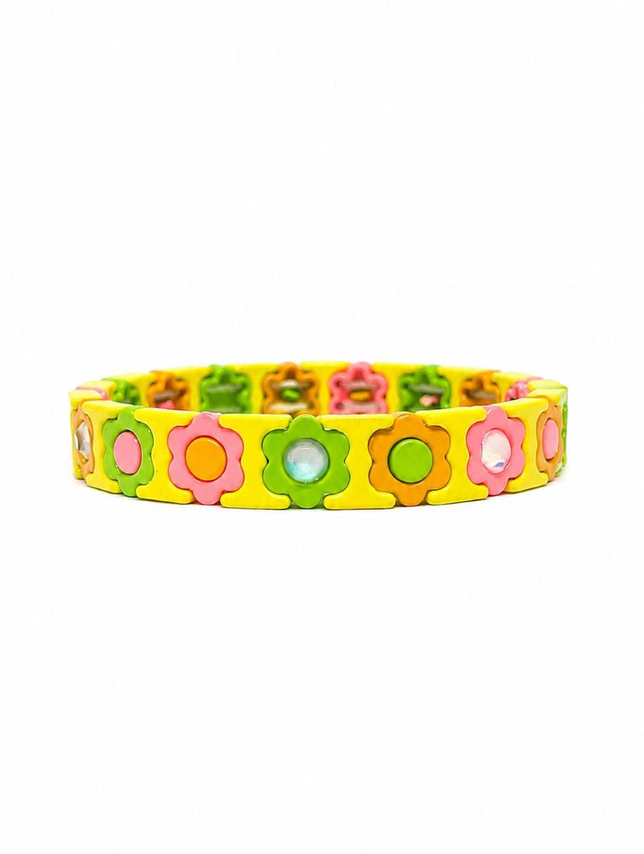 Yellow Daisy Tile Bracelet