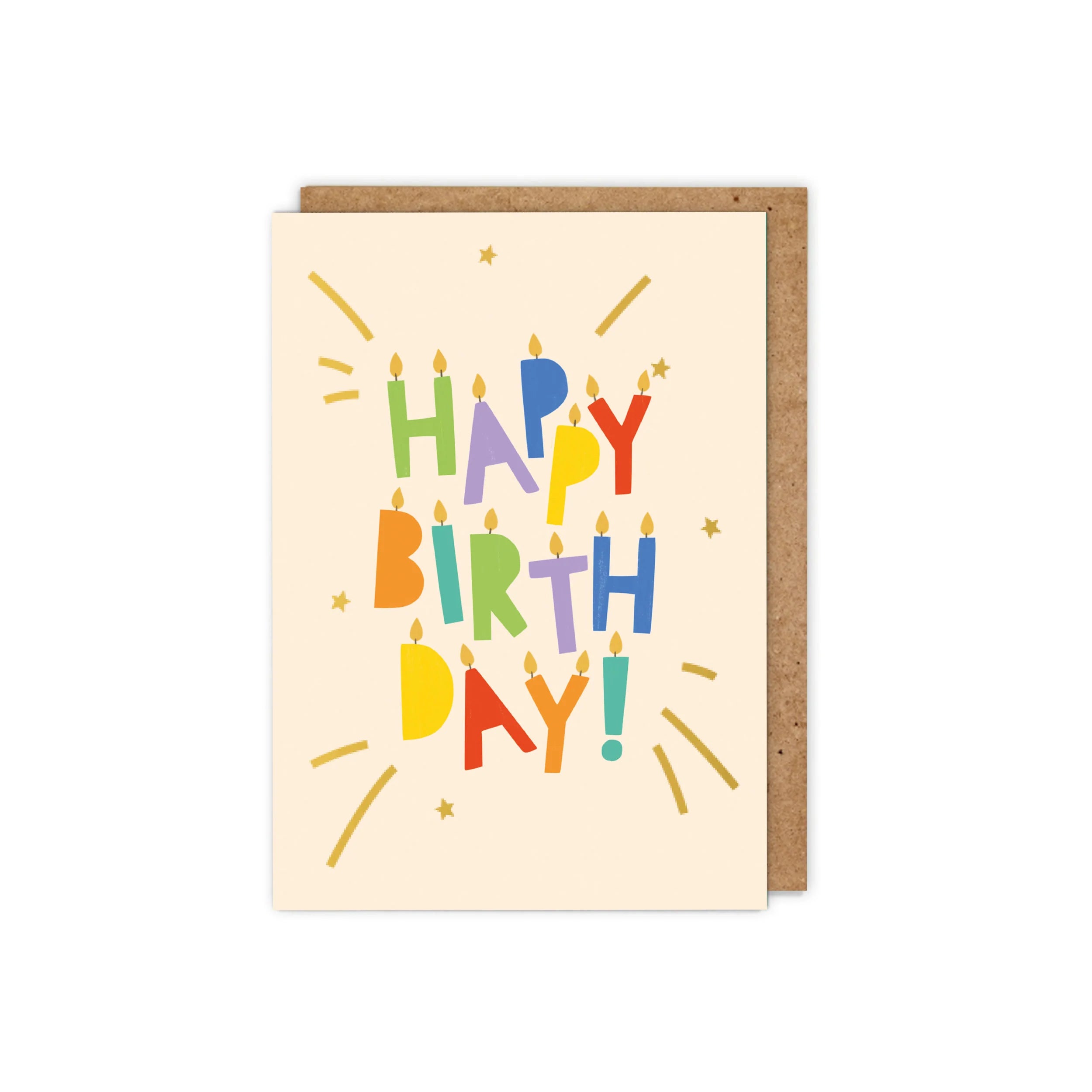 Happy Birthday Letter Candles-Card-Letter Milestones