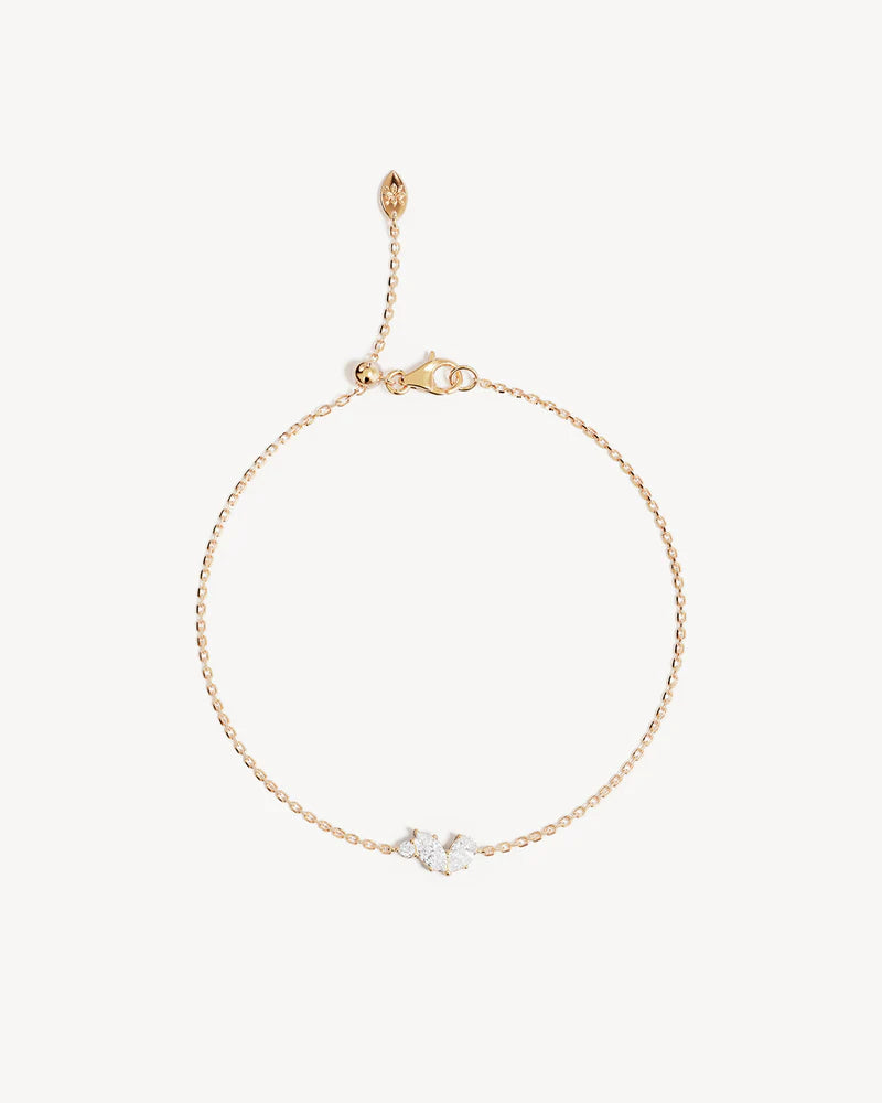 Crystal Wings Bracelet - Gold