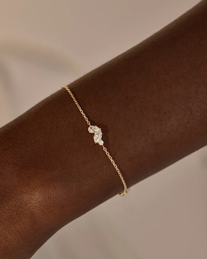 Crystal Wings Bracelet - Gold