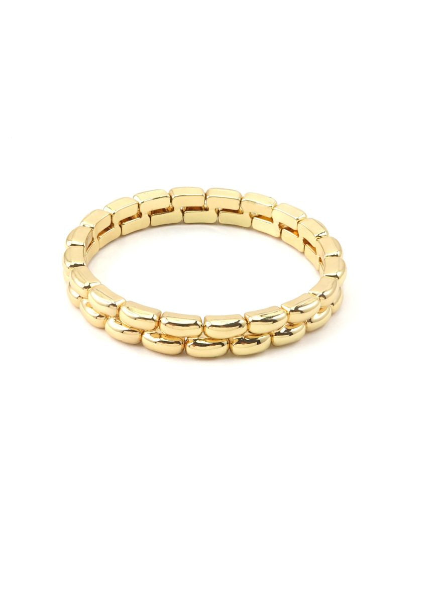 Gold Double Track Bracelet - Roma Gift & Gourmet