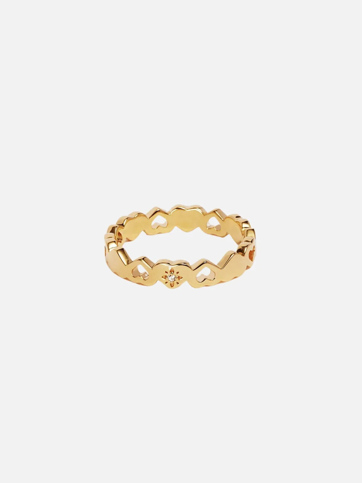 Gold Connected Hearts Ring - Roma Gift & Gourmet
