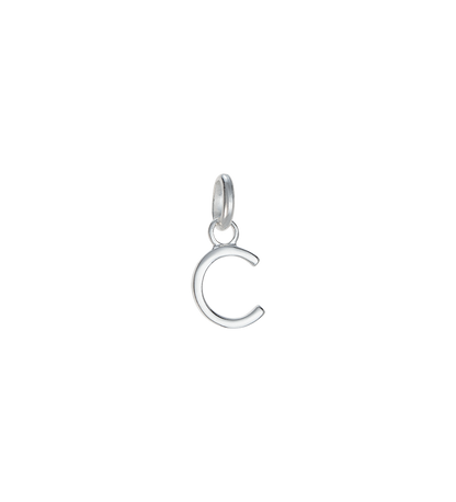 C - OUTLINE INITIAL (STERLING SILVER)