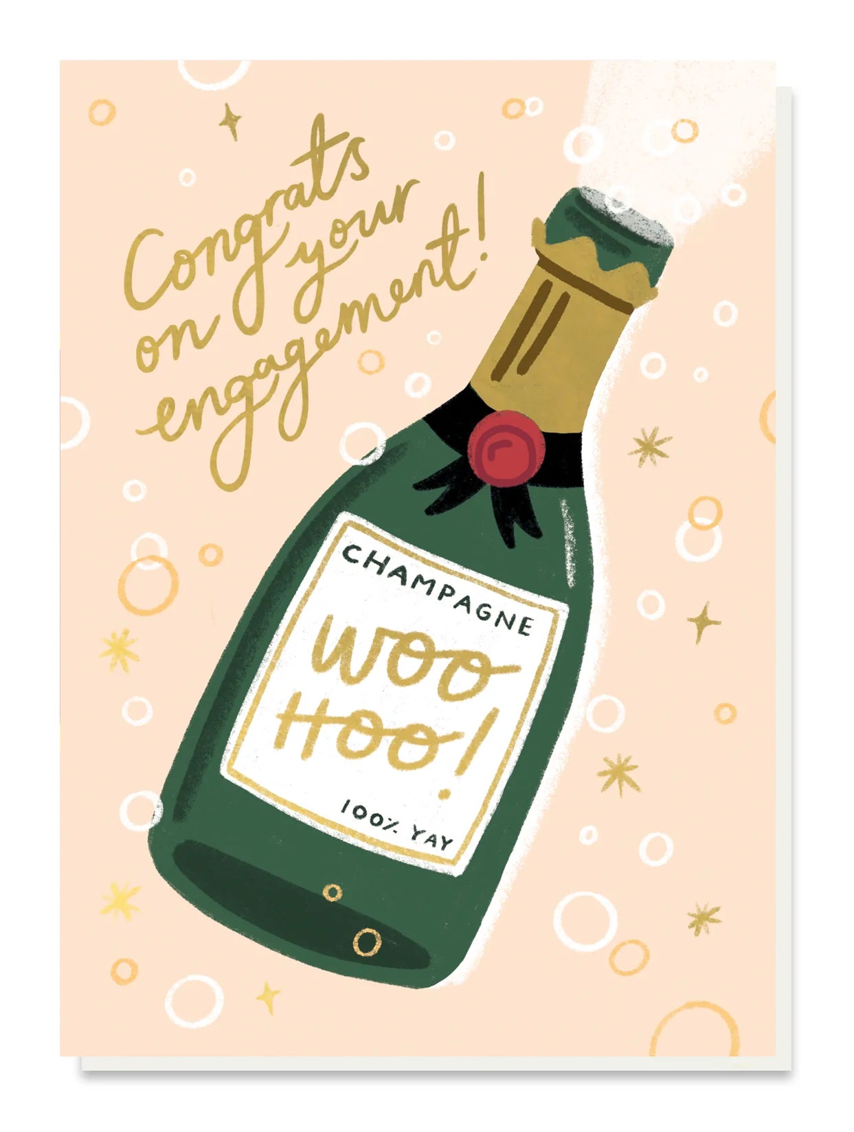Congrats On Your Engagement Champagne Card