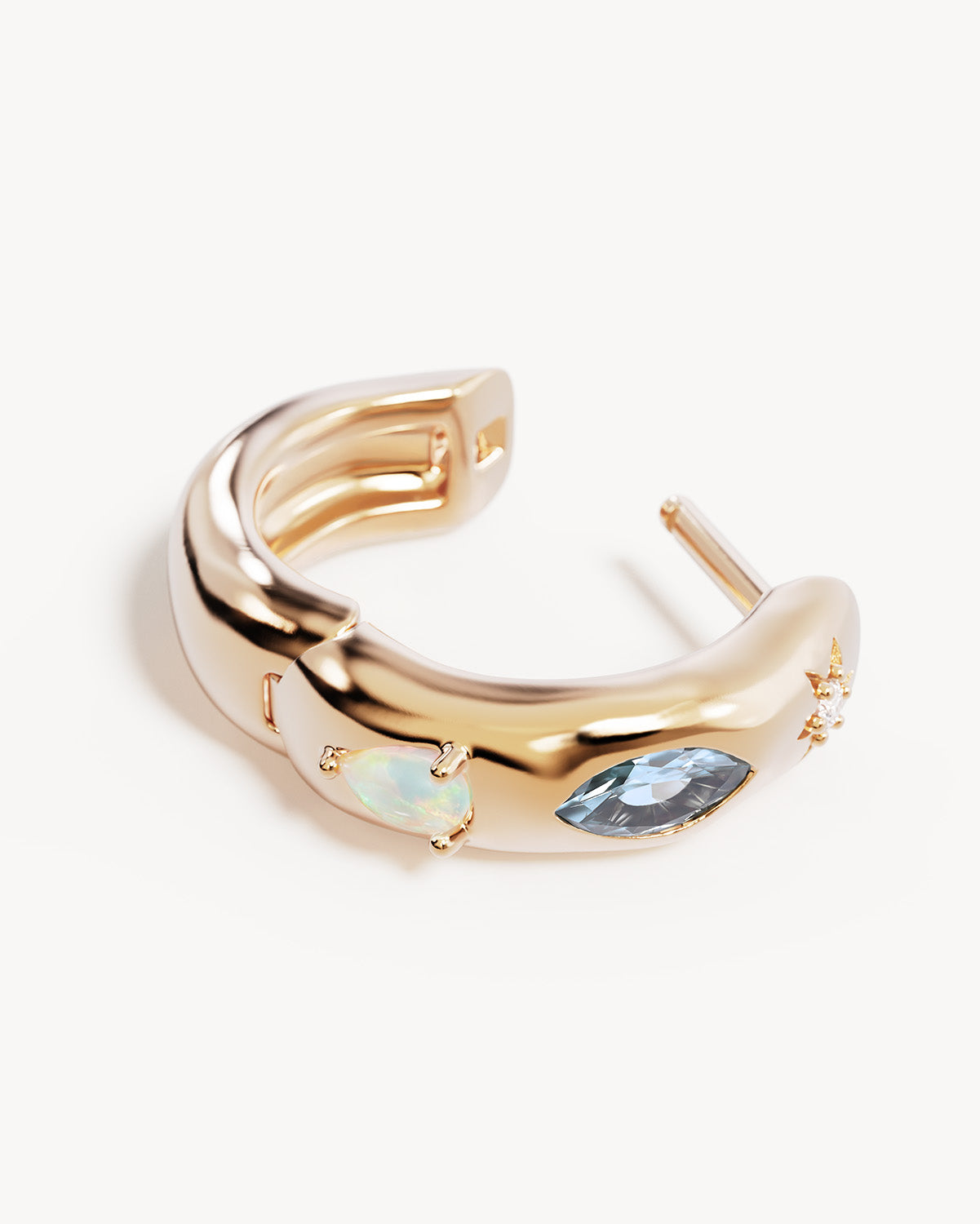 Hope and Protection Hoops - 18k Gold Vermeil - Roma Gift & Gourmet