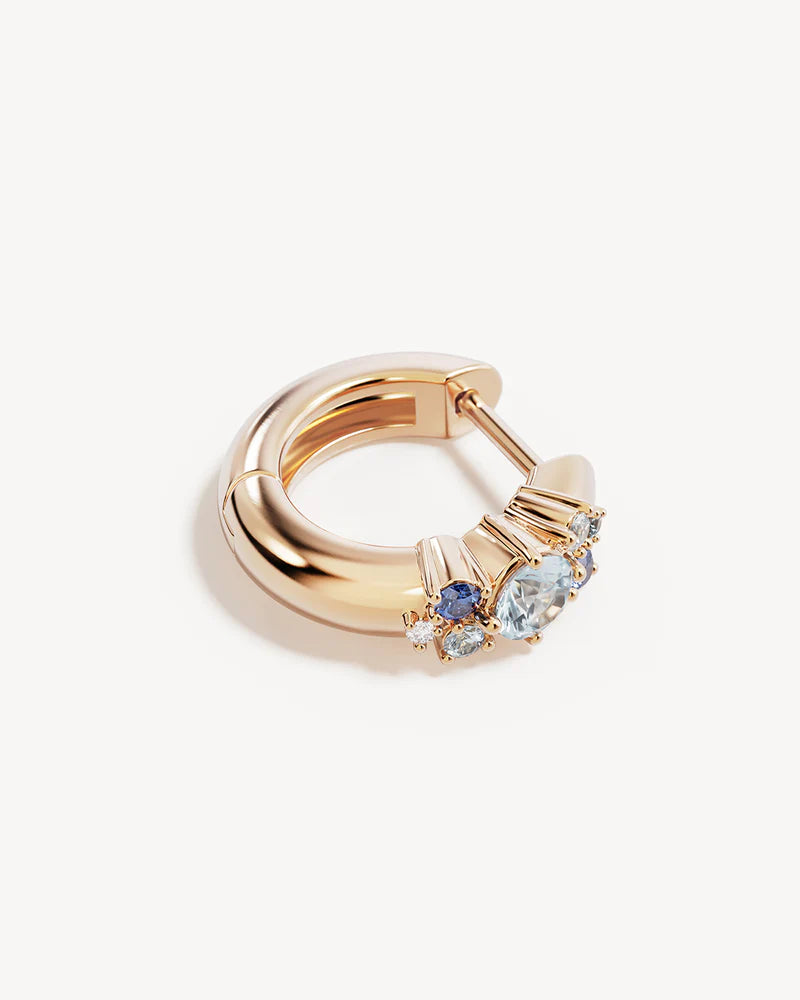 Breathe In Stillness Hoops - 18k Gold Vermeil