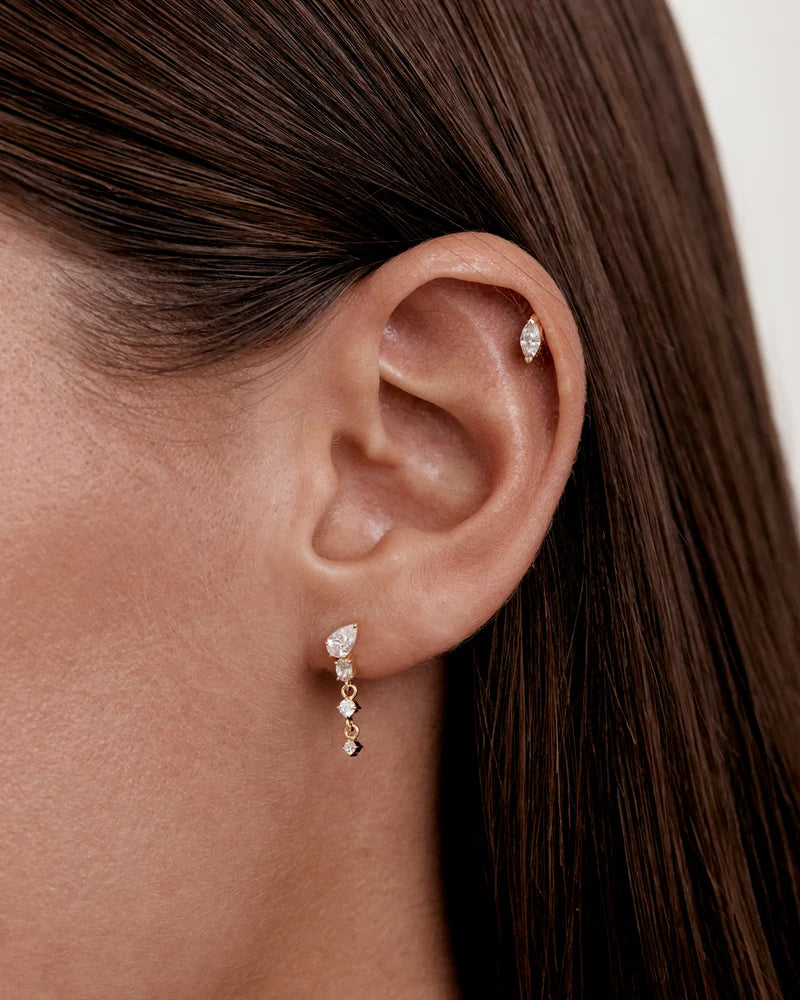 Sterling Silver Guided By The Stars Drop Earrings