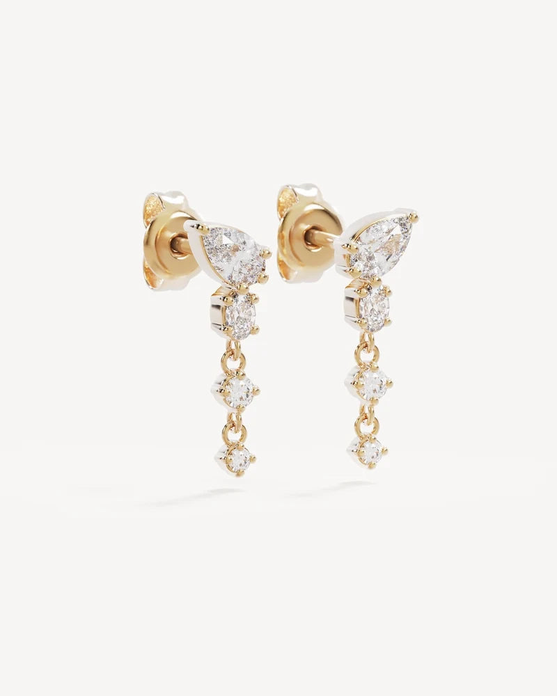 Sterling Silver Guided By The Stars Drop Earrings