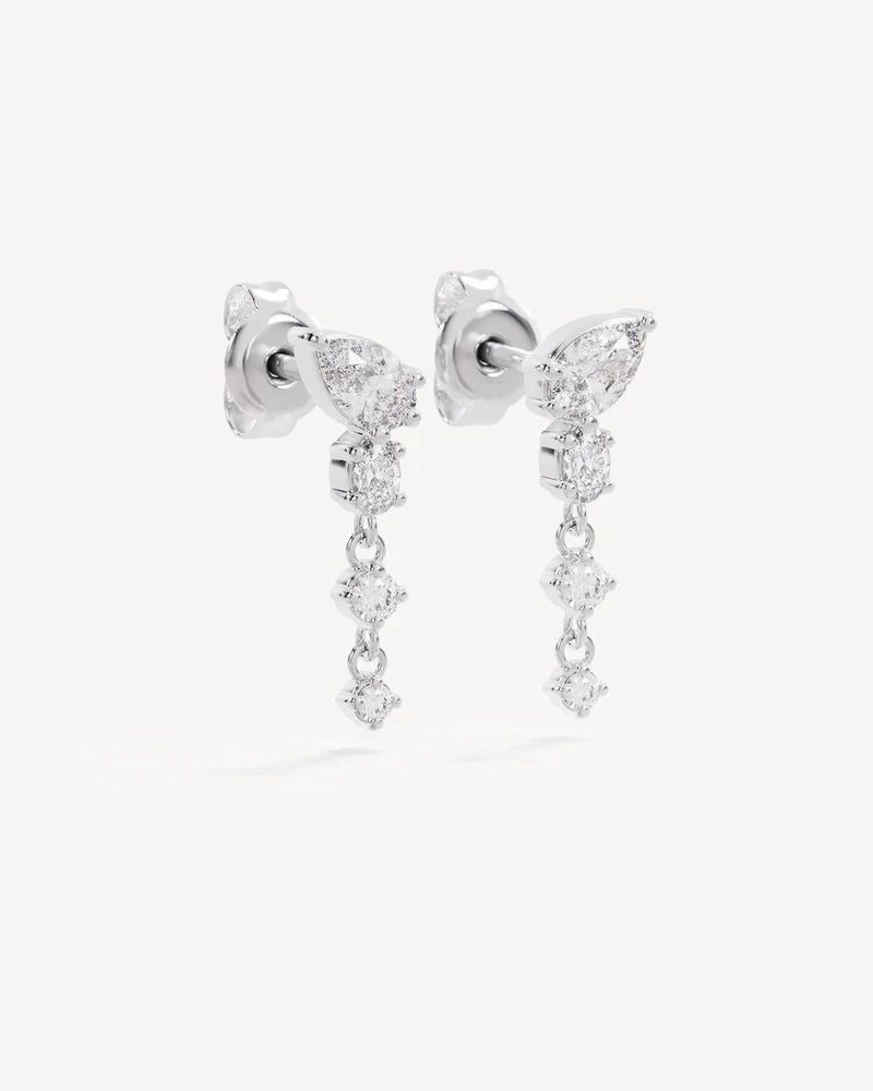 Sterling Silver Guided By The Stars Drop Earrings