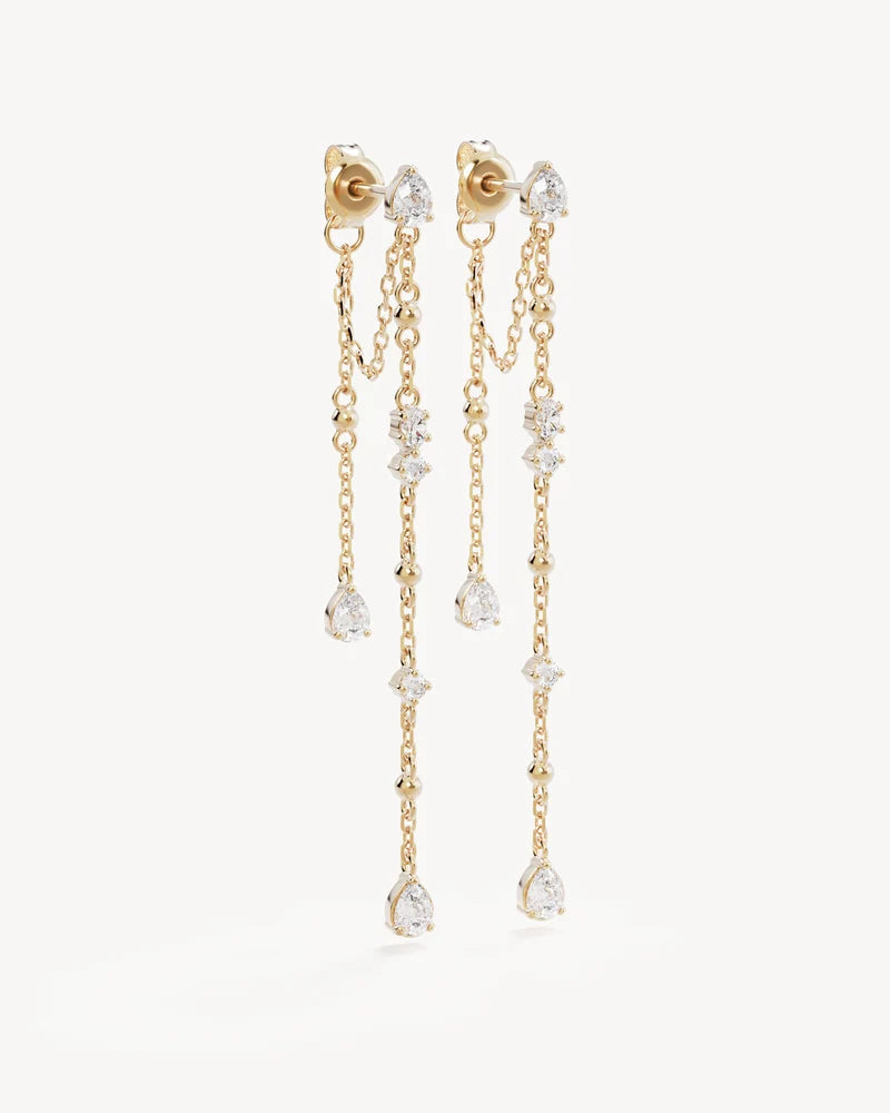 Cosmic Whisper Chain Earrings