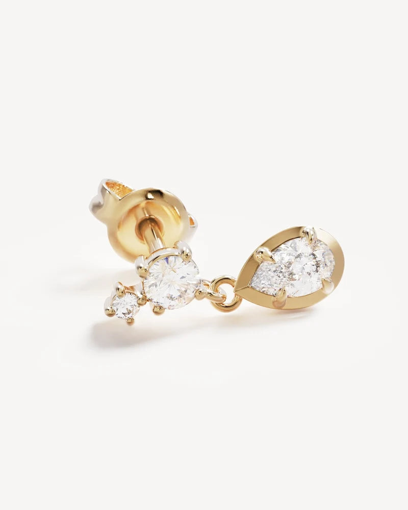 Quiet Radiance Drop Stud Earrings