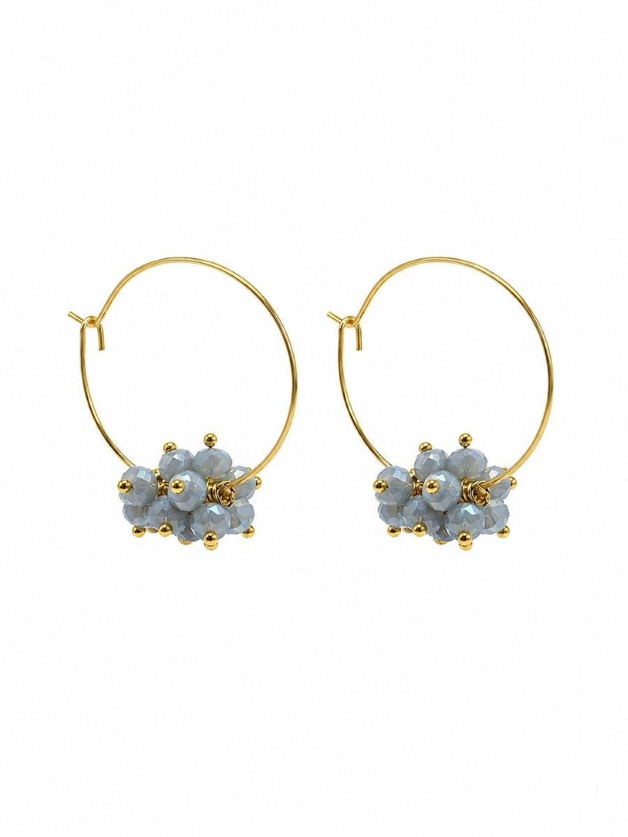 Gold Blue Azalea Hoops