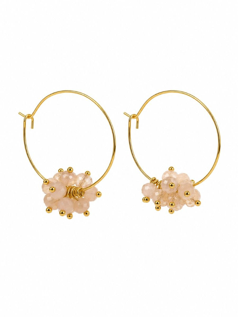 Gold Pink Azalea Hoops