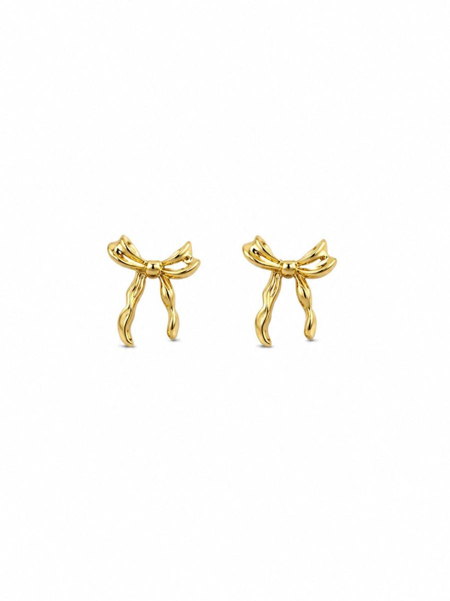 Crinkle Bow Earrings