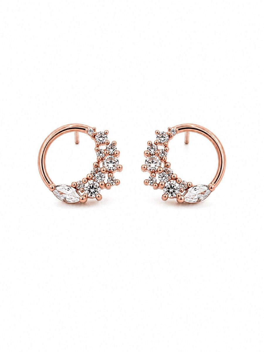 Gold Crystal Mina Earrings