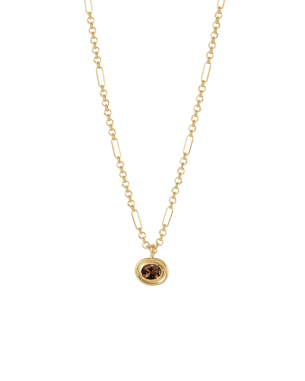 Embody Radiance Pendant Belcher Chain Necklace (18K Gold Plated)
