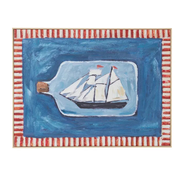 Nantucket Nat Frame Oil Painting 80x60cm