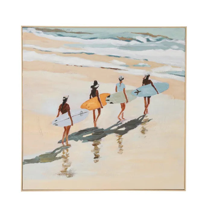 Surfers Nat Frame Oil Painting 80x80cm