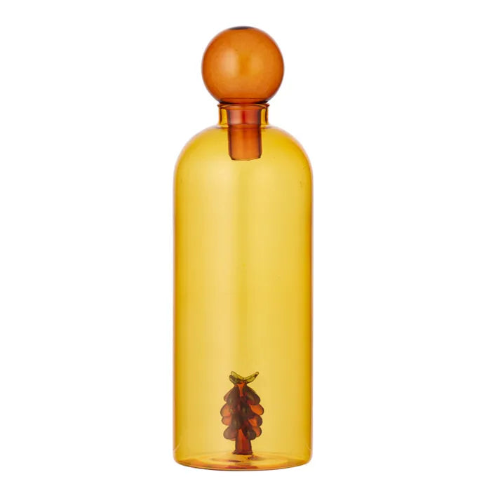 Vinegar Glass Bottle 6.5x21.5cm Amber