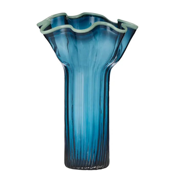 Agnes Glass Vase Teal/Sage - Large
