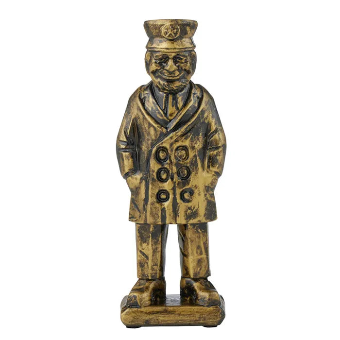 Captain Resin Sculpture Gold 8x5.5x21cm