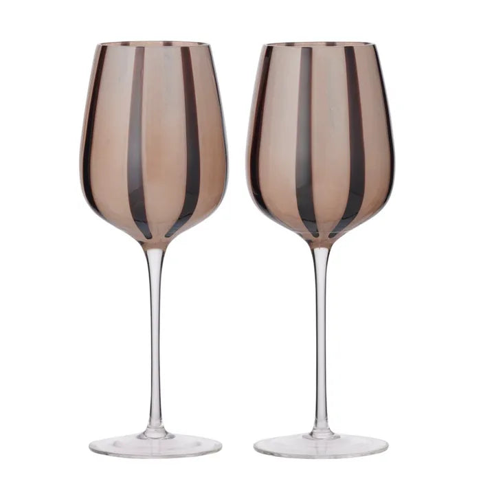 Aperitivo S/2 Wine Glass Nude/Blk - Roma Gift & Gourmet