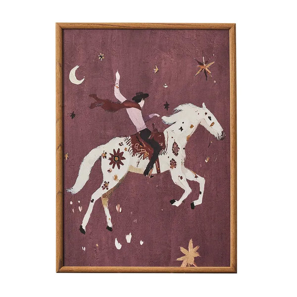 Cowboy Frame Glass Print 40x55cm - Roma Gift & Gourmet