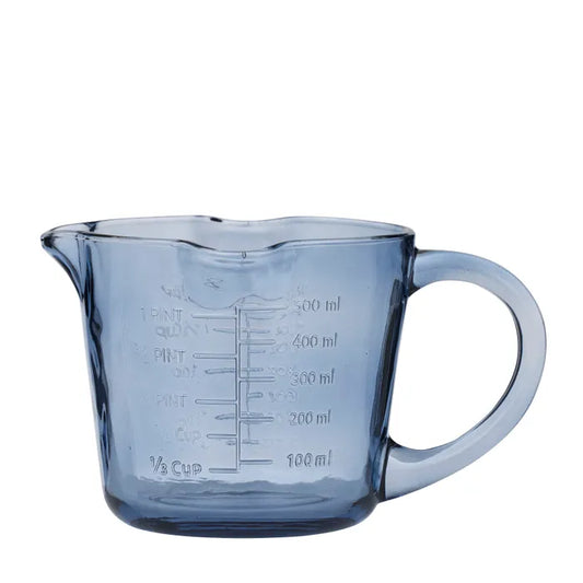 Lia Glass Measure Jug 16.5x14x10.5cm - Denim - Roma Gift & Gourmet