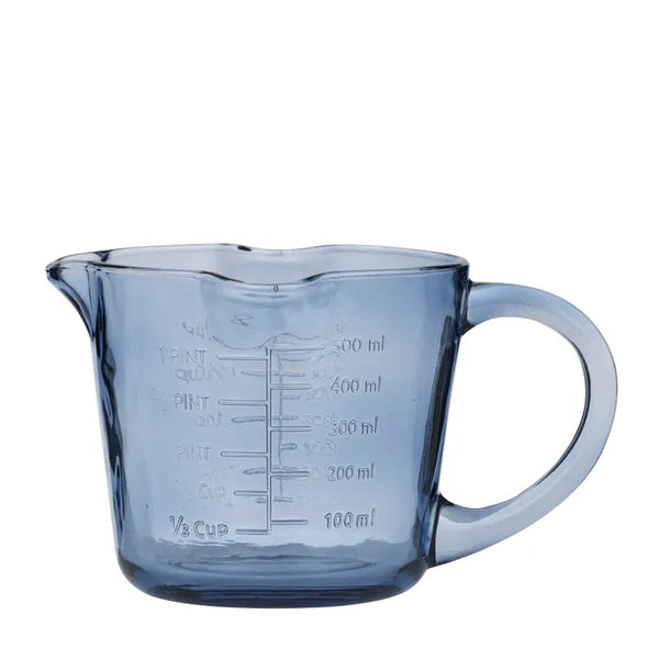 Lia Glass Measure Jug 16.5x14x10.5cm - Denim - Roma Gift & Gourmet