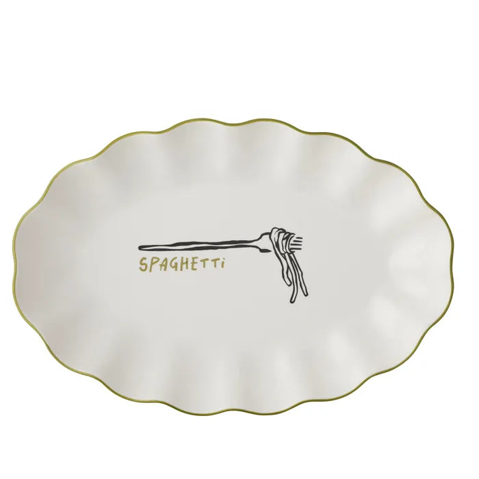 Mangiare Spaghetti Ceramic Dish - Roma Gift & Gourmet